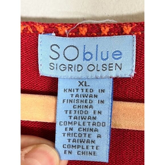 Retro Beaded Cardigan Red XL Festive Hippie Boho Western Indie Folk Chic Artsy - Picture 2 of 8